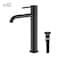 Kibi Circular Single Handle Bathroom Vessel Sink Faucet with Pop Up Drain C-KBF1009MB-KPW101MB - alternate 1